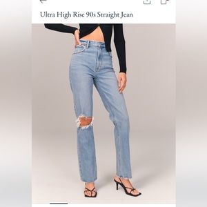 Abercrombie & Fitch “the 90s straight ultra high rise” jean
